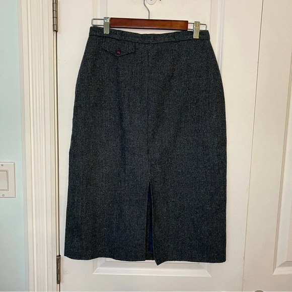 Vintage Jazzie Wool Blend Lined Pencil Skirt Union Tag Made  in Canada - Picture 2 of 9
